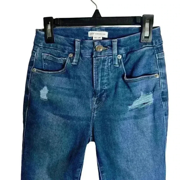 𝅺GOOD American Good Legs Zebra Pockets Size 00/ 24 - Picture 3 of 9